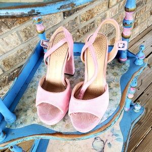 Baby pink soft Azalea Wang platform high heels